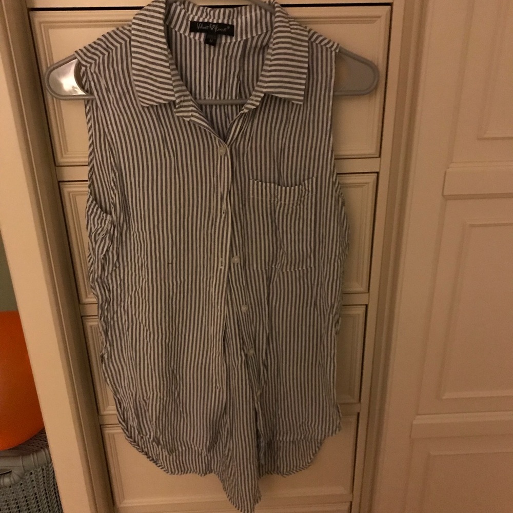 Striped button down